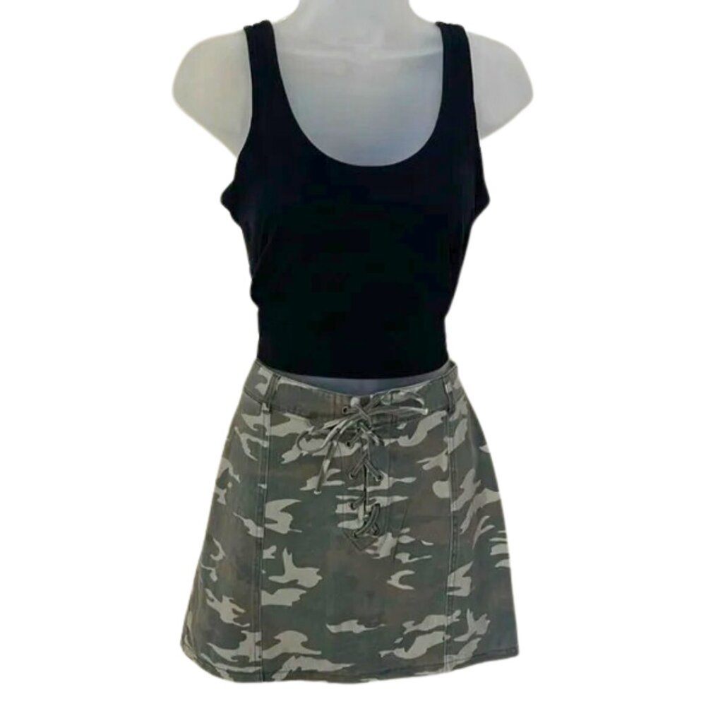Forever 21 Camo Denim Skirt